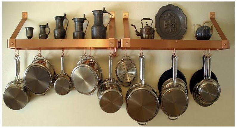 metal shelves for modern kitchens