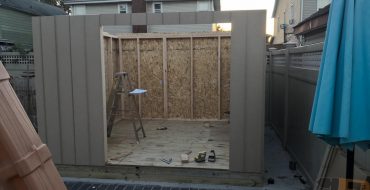 building a wooden storage shed